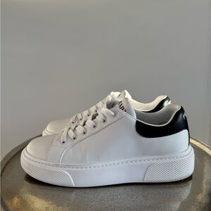Prada Women’s White and Black Sneakers
